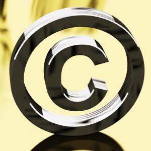 Silver Copyright Sign Representing Patent Protection