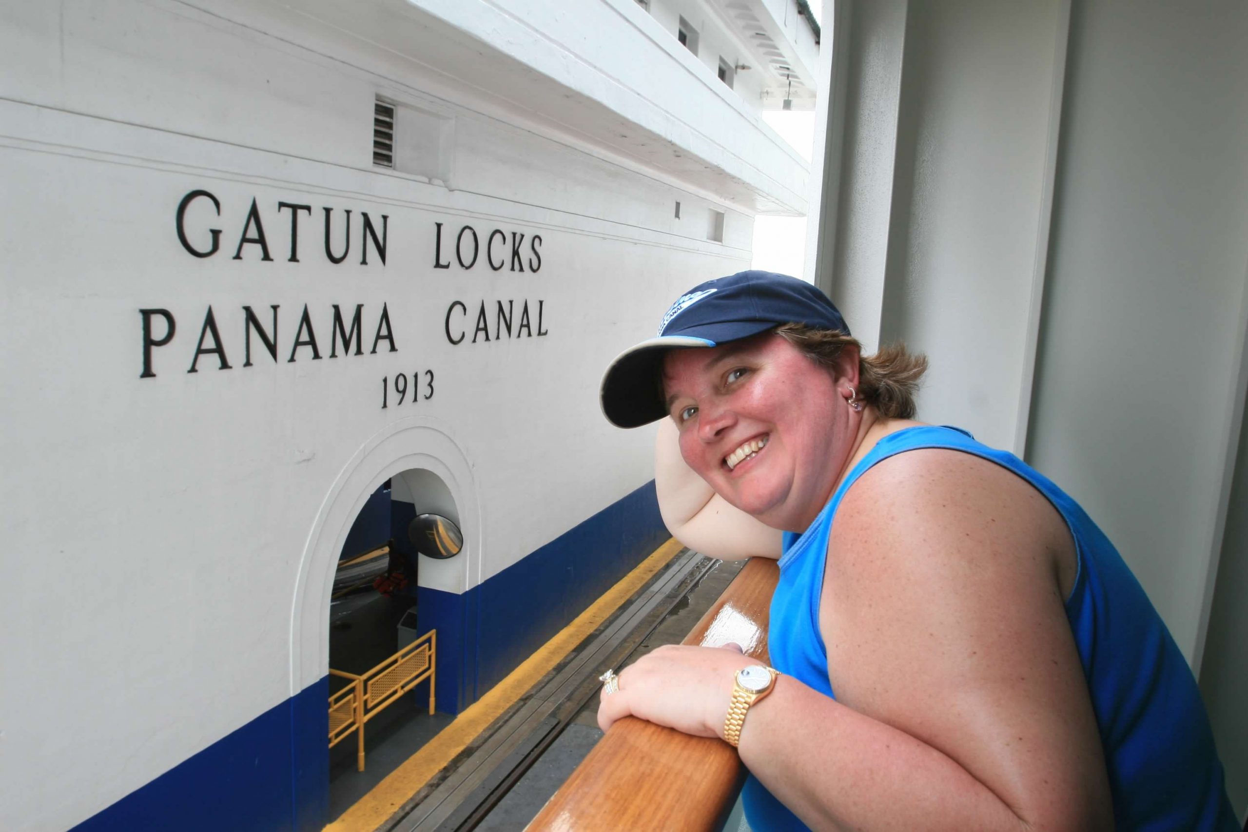 Karen at Panama Canal