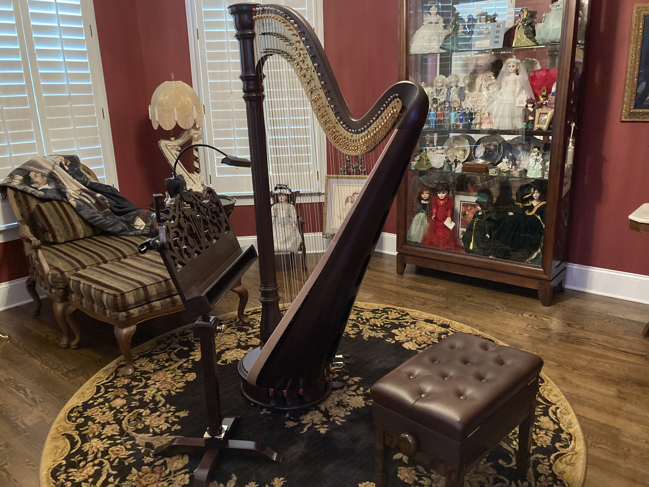 Harp with stand